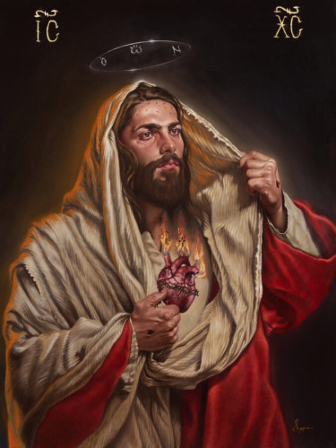 The Sacred Heart of Jesus / Baroque Icon 